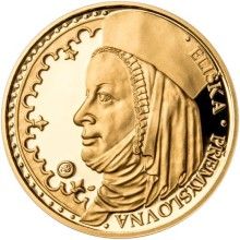 Sada zlatého dukátu a stříbrného odražku Eliška Přemyslovna - 725. výročí narození - proof