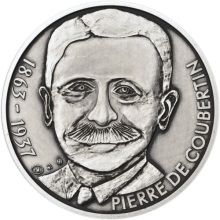 Pierre de Coubertin - 150. výročí narození Ag antique
