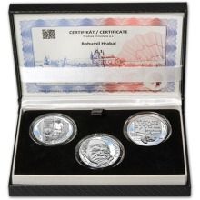 BOHUMIL HRABAL – návrhy mince 200 Kč - set 3x silver 1 Oz Proof