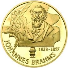 Johannes Brahms - 120. výročí úmrtí zlato proof