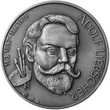 Adolf Liebscher - 160. výročí narození silver antique