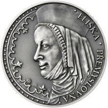 Eliška Přemyslovna - 725. výročí narození silver antique
