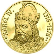 Karel IV., král a císař - 700. výročí narození zlato unc.