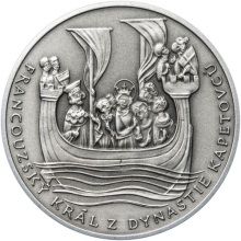 Ludvík IX. Francouzský - 800. výročí narození silver antique