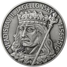 Vladislav Jagellonský - 500. výročí úmrtí silver antique