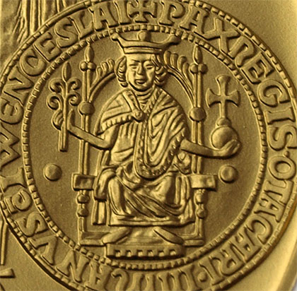Golden Bull of Sicily - detail coin