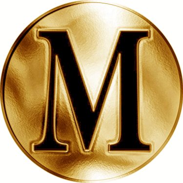 Náhled Reverzní strany - Česká jména - Maxim - velká zlatá medaile 1 Oz