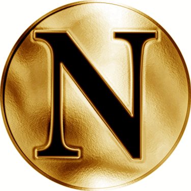 Náhled Reverzní strany - Česká jména - Nikola - velká zlatá medaile 1 Oz