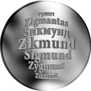 Náhled Averzní strany - Česká jména - Zikmund - stříbrná medaile
